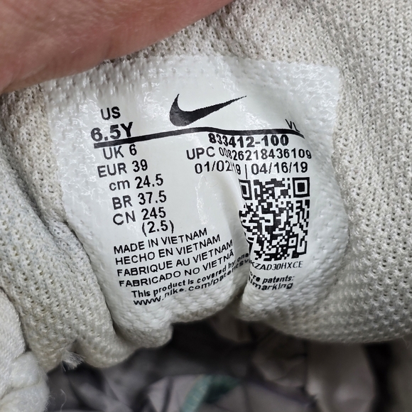 Nike Air Max 90 Running Shoes Youth 6.5Y Women's 8 Leather White 833412-100 - Picture 6 of 8